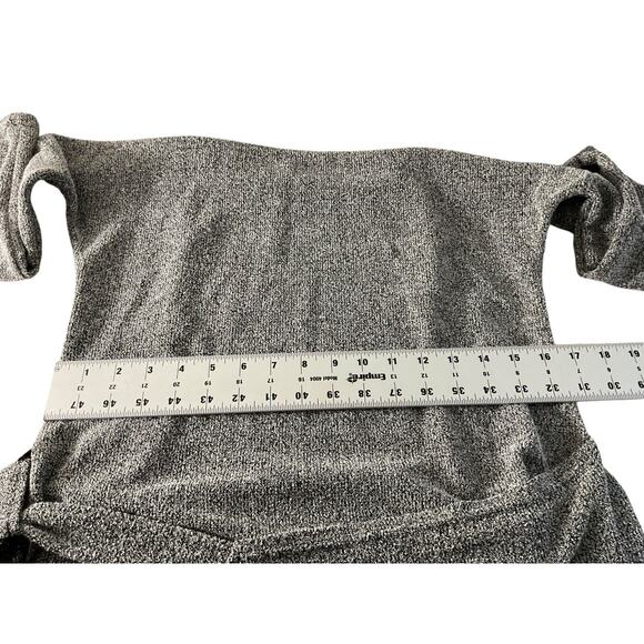 Large Black White Knit Dress 3/4 Sleeve Tie Waist Casual Semi-Formal - Picture 4 of 9